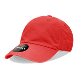 Decky 6 Panel Low Profile Relaxed Cotton Dad Hat | Decky 205 Red OSFM Hats