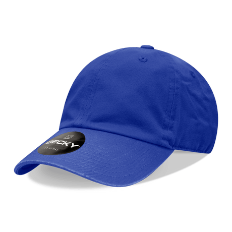 Decky 6 Panel Low Profile Relaxed Cotton Dad Hat | Decky 205 Royal OSFM Hats