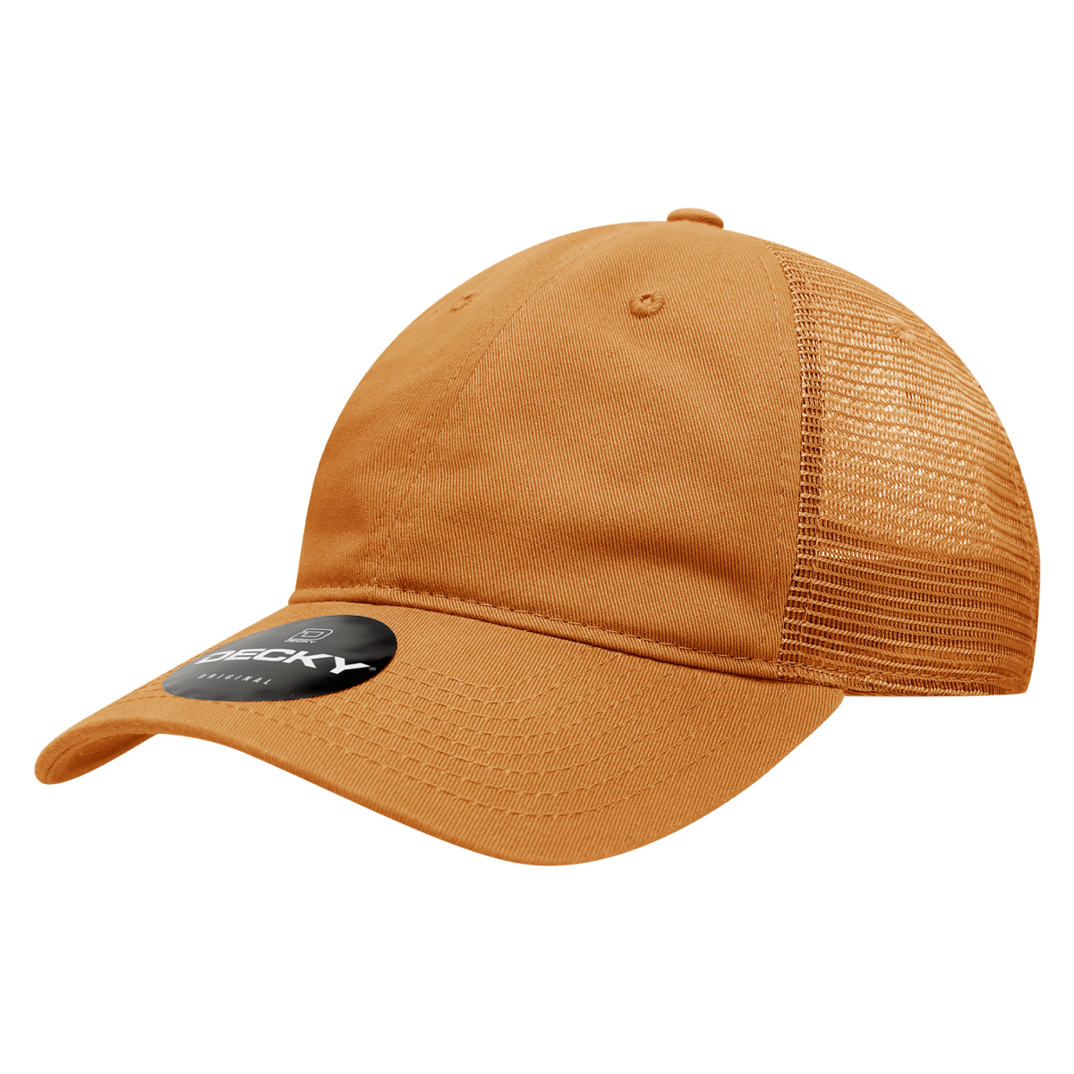 Decky 6 Panel Low Profile Relaxed Cotton Trucker | Decky 120 Burnt Orange OSFM