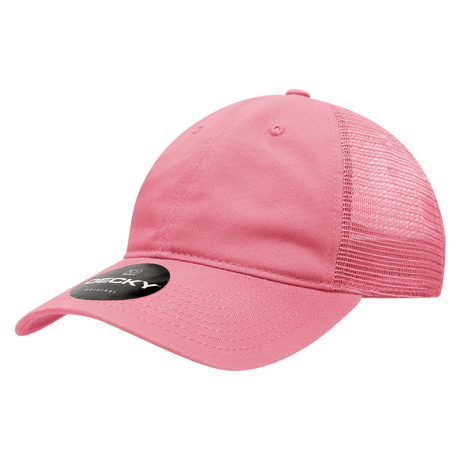 Decky 6 Panel Low Profile Relaxed Cotton Trucker | Decky 120 Dark Pink OSFM