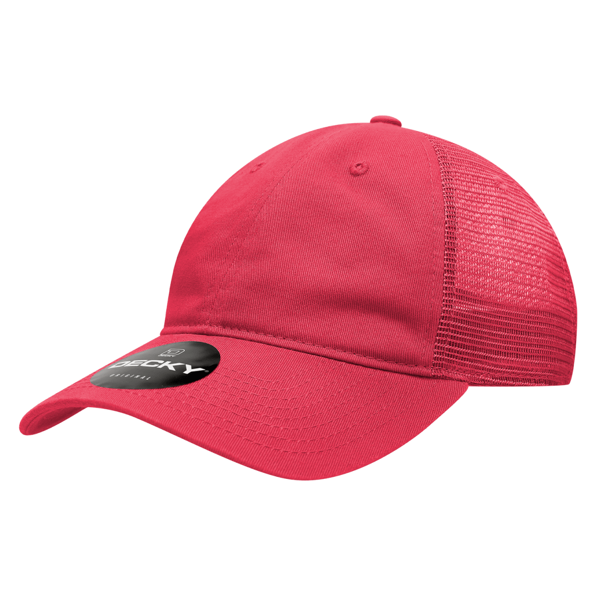 Decky 6 Panel Low Profile Relaxed Cotton Trucker | Decky 120 Hot Pink OSFM