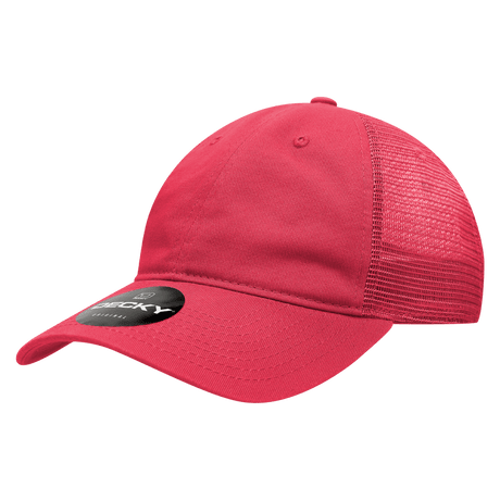Decky 6 Panel Low Profile Relaxed Cotton Trucker | Decky 120 Hot Pink OSFM