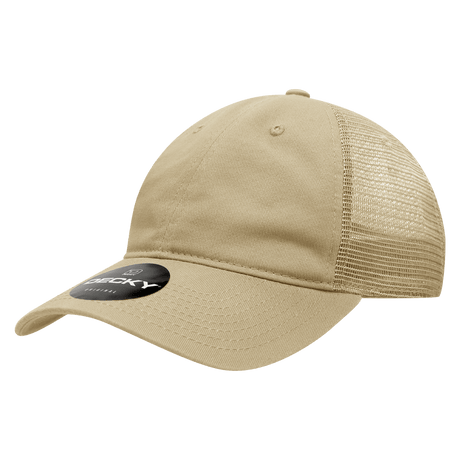 Decky 6 Panel Low Profile Relaxed Cotton Trucker | Decky 120 Khaki OSFM