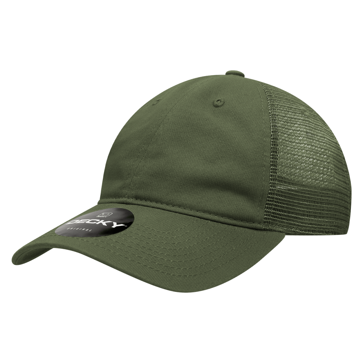 Decky 6 Panel Low Profile Relaxed Cotton Trucker | Decky 120 Olive OSFM