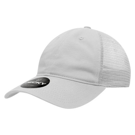 Decky 6 Panel Low Profile Relaxed Cotton Trucker | Decky 120 White OSFM