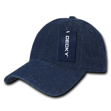Decky 6 Panel Low Profile Relaxed Denim Cap | Decky 235 Blue OSFM Hats