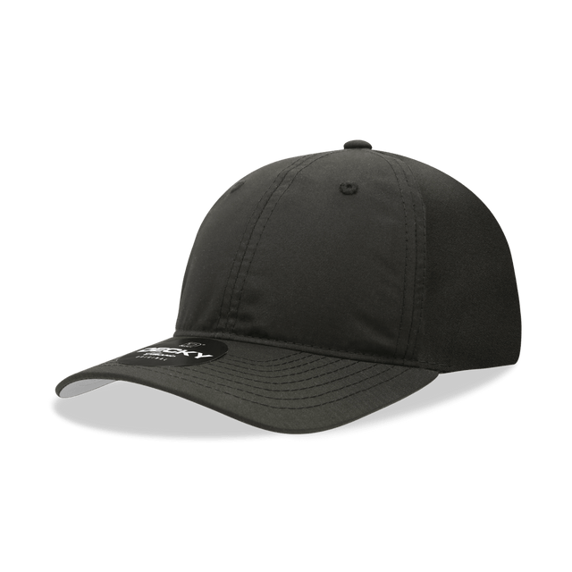 Decky 6 Panel Low Profile Relaxed Performance Dad Hat | Decky 6220 Black Black Hats