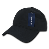 Decky 6 Panel Low Profile Relaxed Ripstop Dad Hat | Decky 239 Black OSFM Hats