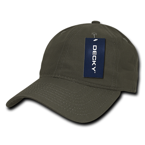 Decky 6 Panel Low Profile Relaxed Ripstop Dad Hat | Decky 239 Olive OSFM Hats