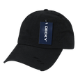 Decky 6 Panel Low Profile Relaxed Vintage Dad Hat | Decky 959 Black OSFM Hats