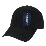 Decky 6 Panel Low Profile Relaxed Vintage Dad Hat | Decky 959 Black OSFM Hats