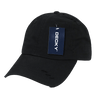 Decky 6 Panel Low Profile Relaxed Vintage Dad Hat | Decky 959 Black OSFM Hats