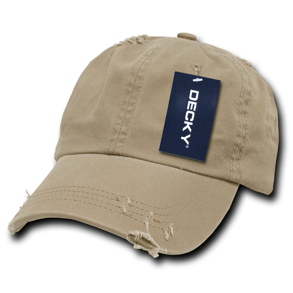Decky 6 Panel Low Profile Relaxed Vintage Dad Hat | Decky 959 khaki OSFM Hats