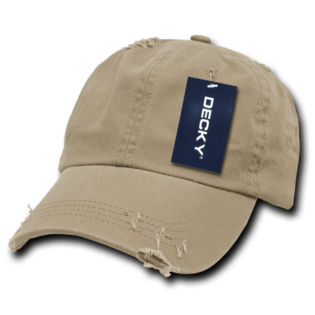 Decky 6 Panel Low Profile Relaxed Vintage Dad Hat | Decky 959 khaki OSFM Hats