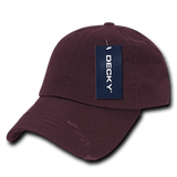 Decky 6 Panel Low Profile Relaxed Vintage Dad Hat | Decky 959 Maroon OSFM Hats