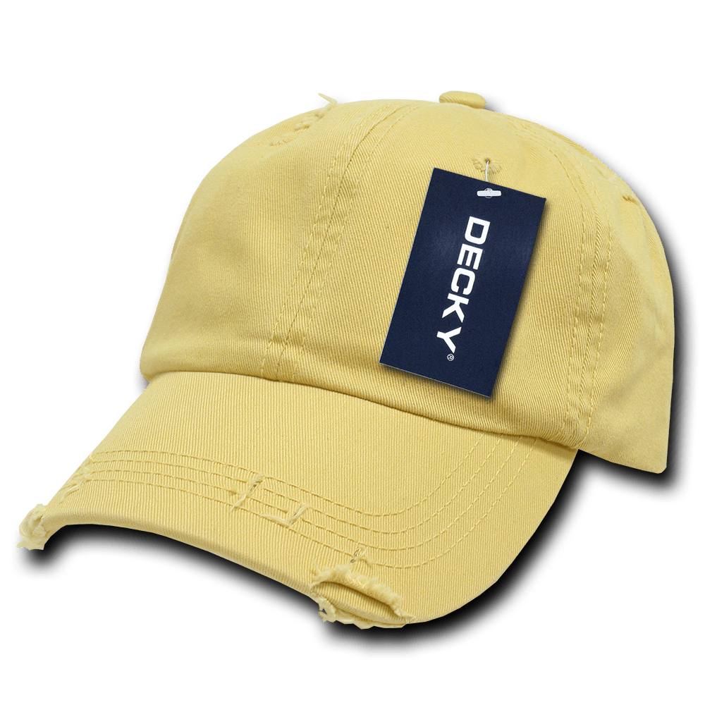 Decky 6 Panel Low Profile Relaxed Vintage Dad Hat | Decky 959 Mustard OSFM Hats