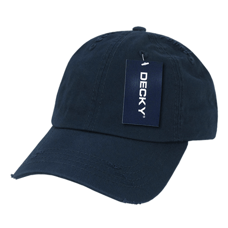 Decky 6 Panel Low Profile Relaxed Vintage Dad Hat | Decky 959 Navy OSFM Hats
