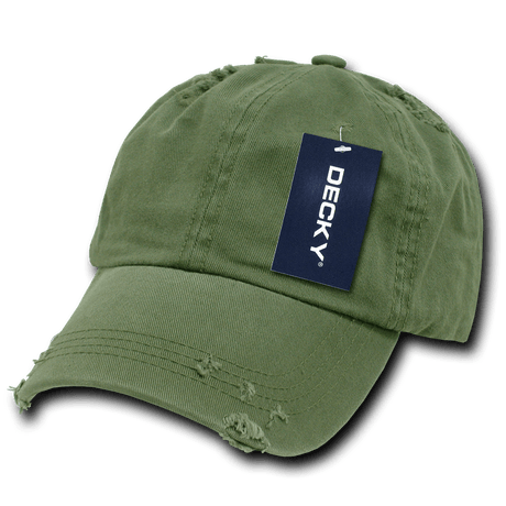 Decky 6 Panel Low Profile Relaxed Vintage Dad Hat | Decky 959 Olive OSFM Hats