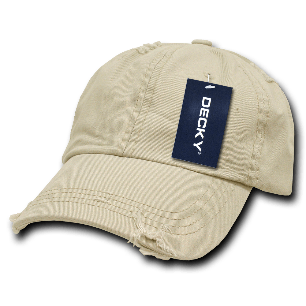 Decky 6 Panel Low Profile Relaxed Vintage Dad Hat | Decky 959 Stone OSFM Hats