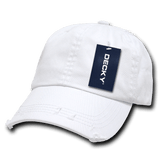 Decky 6 Panel Low Profile Relaxed Vintage Dad Hat | Decky 959 White OSFM Hats