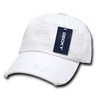 Decky 6 Panel Low Profile Relaxed Vintage Dad Hat | Decky 959 White OSFM Hats