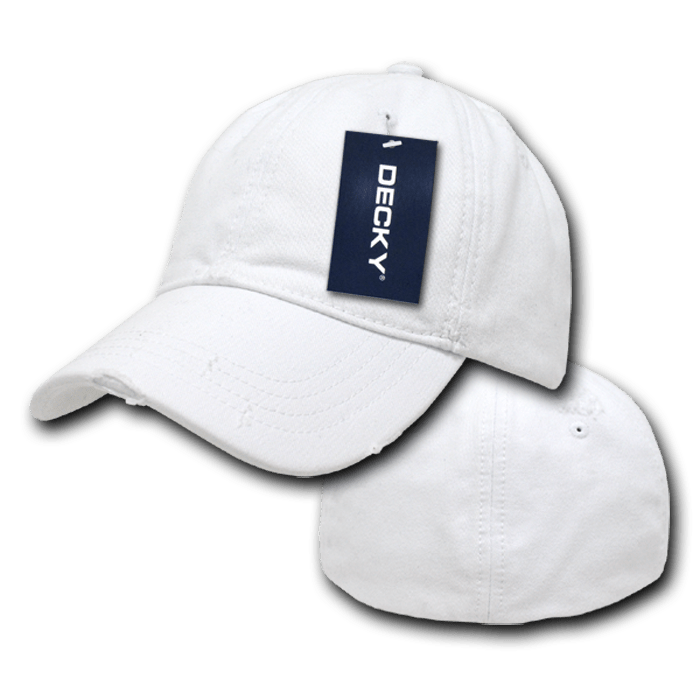 Decky 6 Panel Low Profile Relaxed Vintage Polo Fitted | Decky 860 White XL