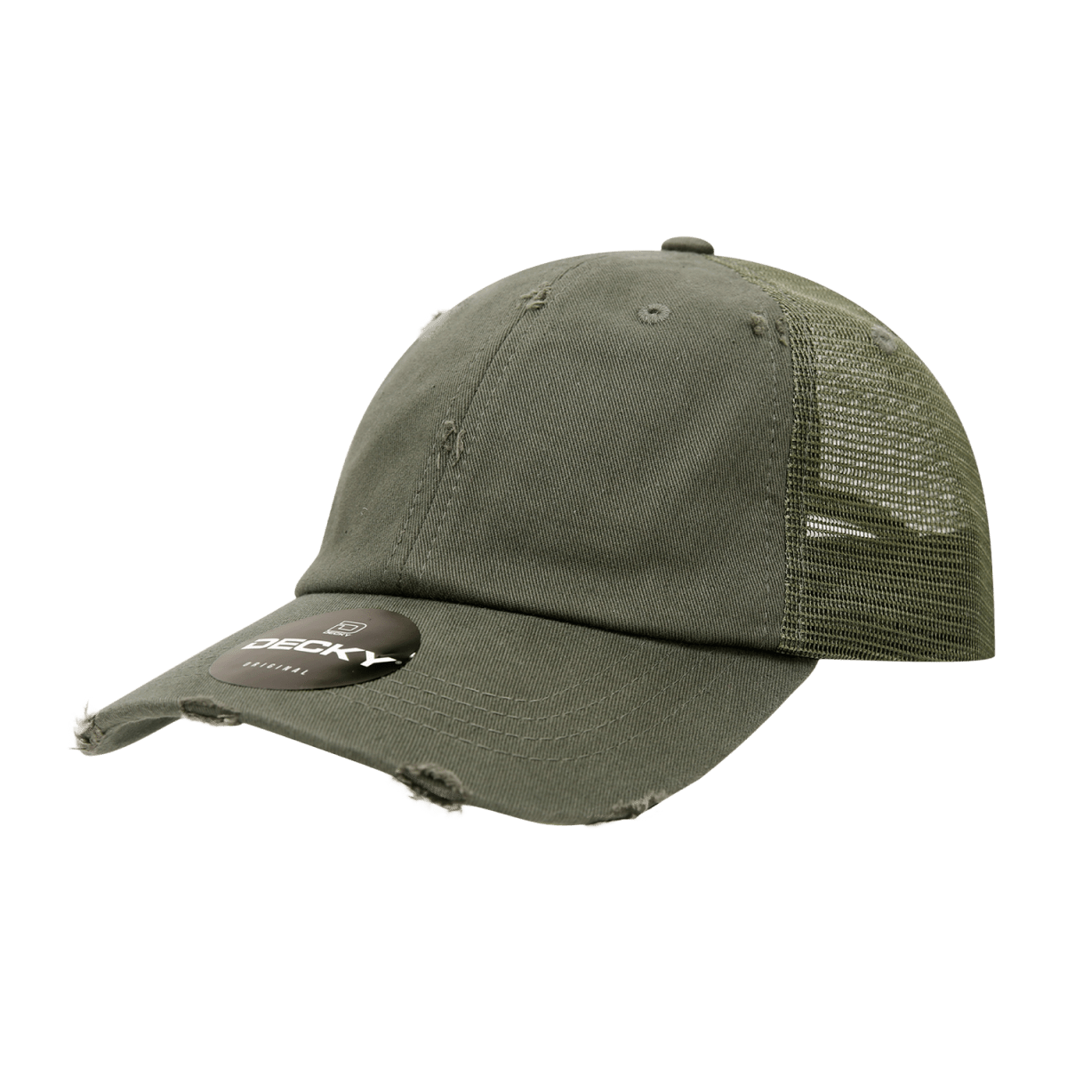 Decky 6 Panel Low Profile Relaxed Vintage Trucker | Decky 110 Olive OSFM
