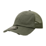 Decky 6 Panel Low Profile Relaxed Vintage Trucker | Decky 110 Olive OSFM