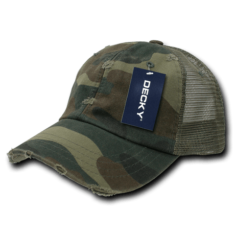 Decky 6 Panel Low Profile Relaxed Vintage Trucker | Decky 110 Woodland OSFM