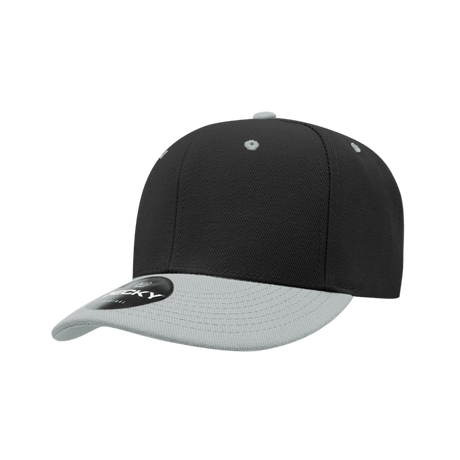 Decky 6 Panel Low Profile Structured Acrylic/Polyester Cap | Decky 206 BLK/GRY OSFM Hats