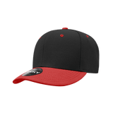 Decky 6 Panel Low Profile Structured Acrylic/Polyester Cap | Decky 206 BLK/RED OSFM Hats