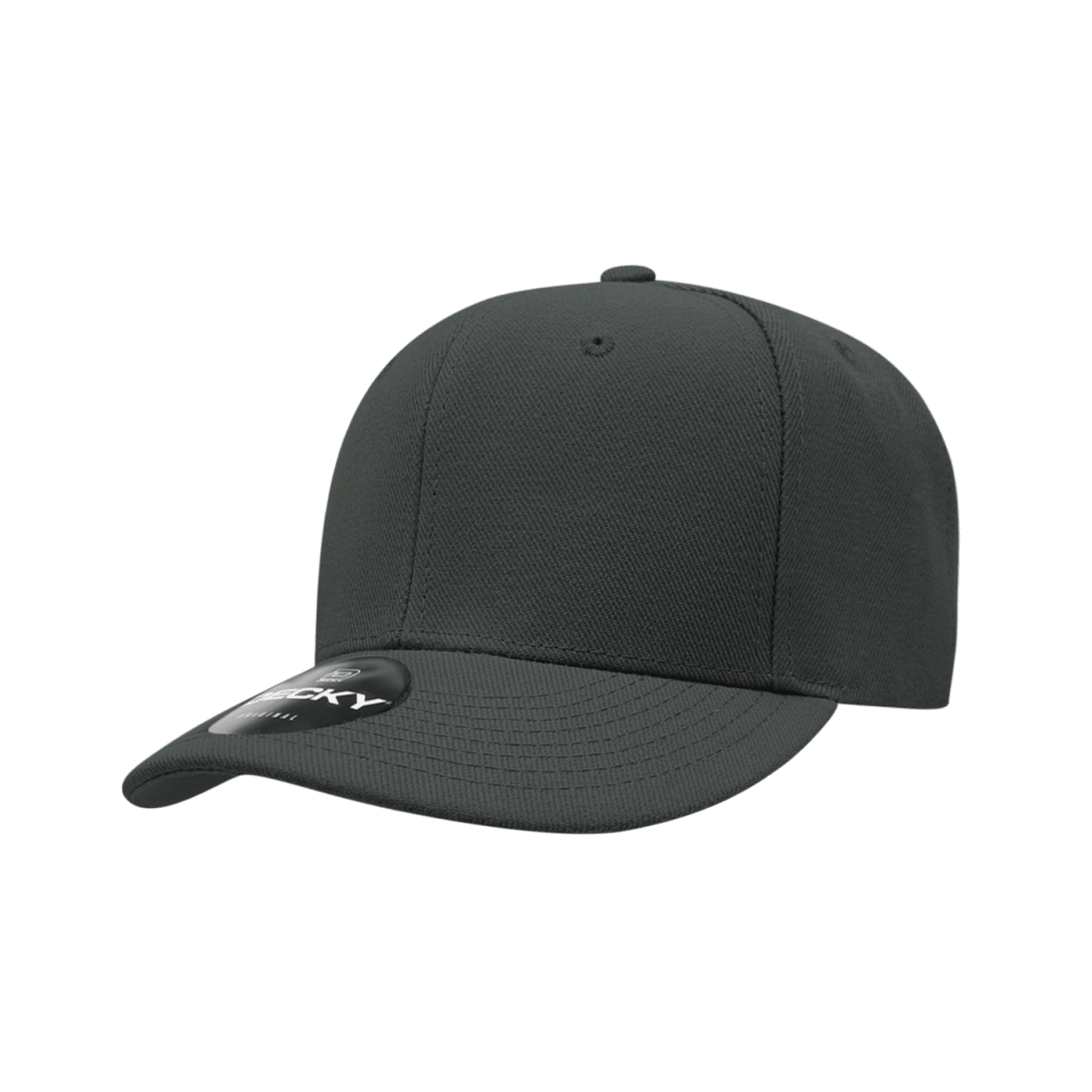 Decky 6 Panel Low Profile Structured Acrylic/Polyester Cap | Decky 206 Charcoal OSFM Hats