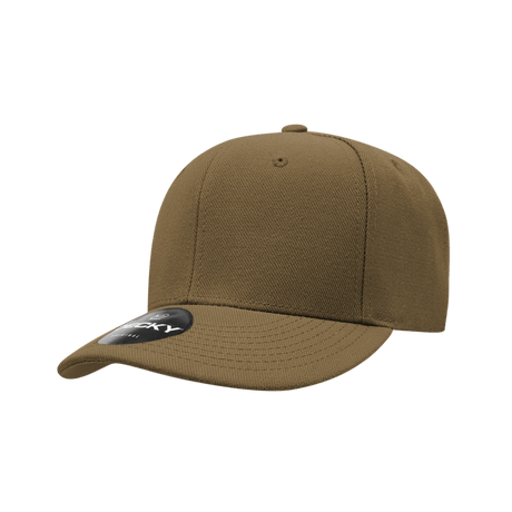 Decky 6 Panel Low Profile Structured Acrylic/Polyester Cap | Decky 206 Coyote OSFM Hats