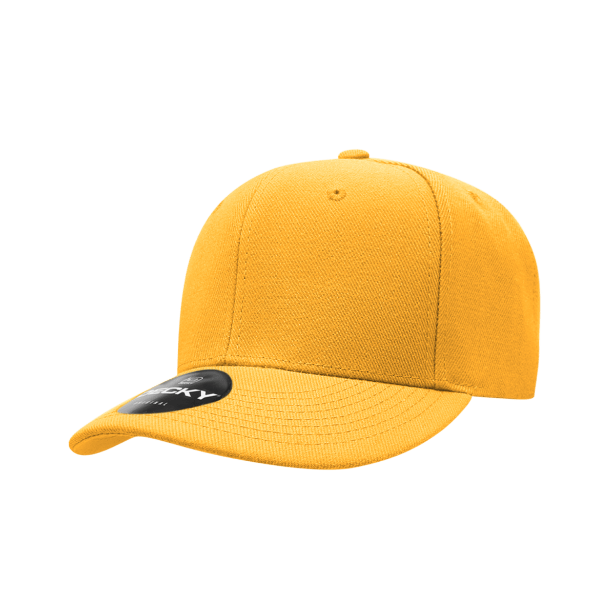 Decky 6 Panel Low Profile Structured Acrylic/Polyester Cap | Decky 206 Gold OSFM Hats