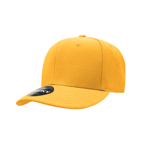 Decky 6 Panel Low Profile Structured Acrylic/Polyester Cap | Decky 206 Gold OSFM Hats