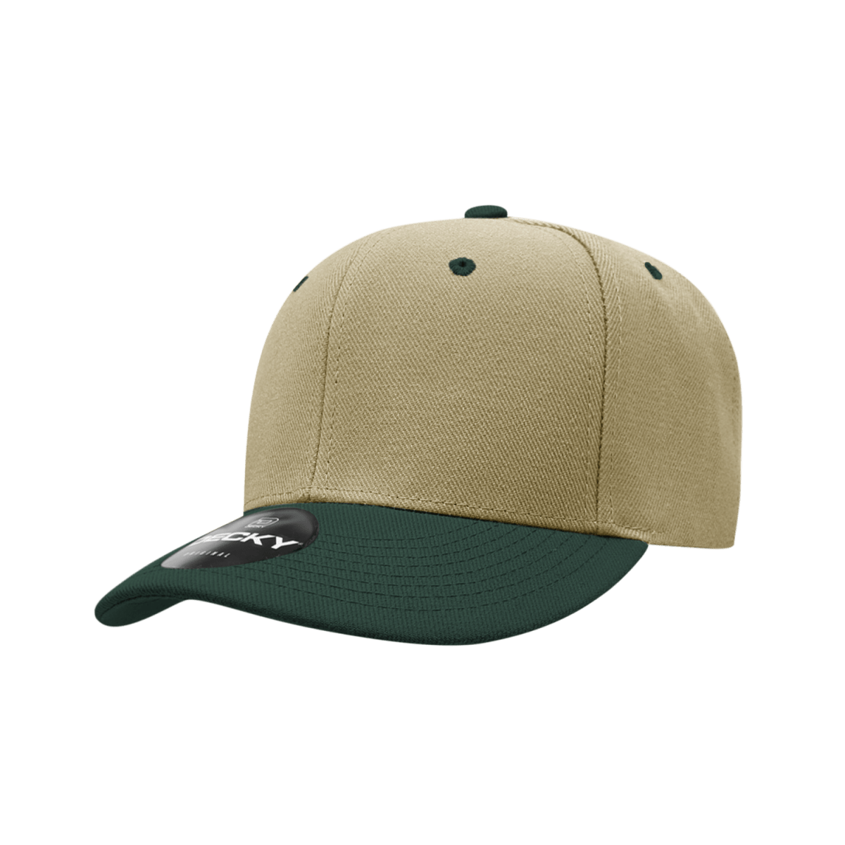 Decky 6 Panel Low Profile Structured Acrylic/Polyester Cap | Decky 206 KHA/HUN OSFM Hats