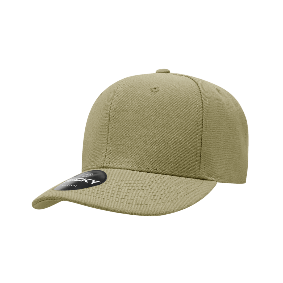 Decky 6 Panel Low Profile Structured Acrylic/Polyester Cap | Decky 206 Khaki OSFM Hats