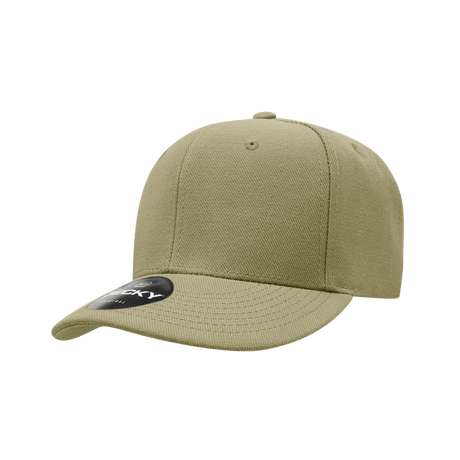 Decky 6 Panel Low Profile Structured Acrylic/Polyester Cap | Decky 206 Khaki OSFM Hats