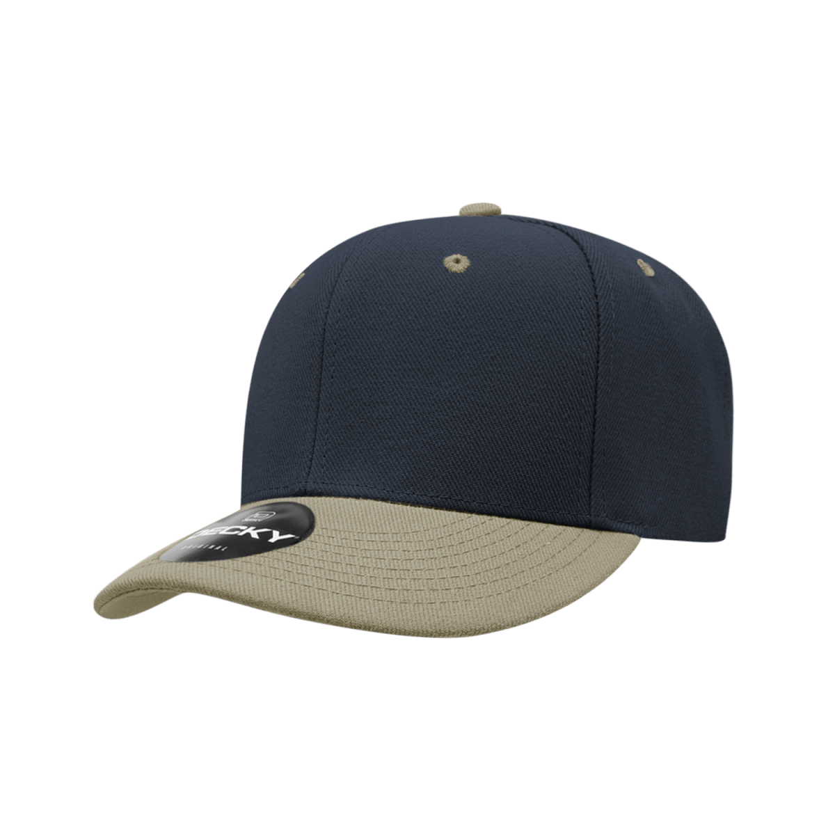 Decky 6 Panel Low Profile Structured Acrylic/Polyester Cap | Decky 206 Navy/V.Gold OSFM Hats