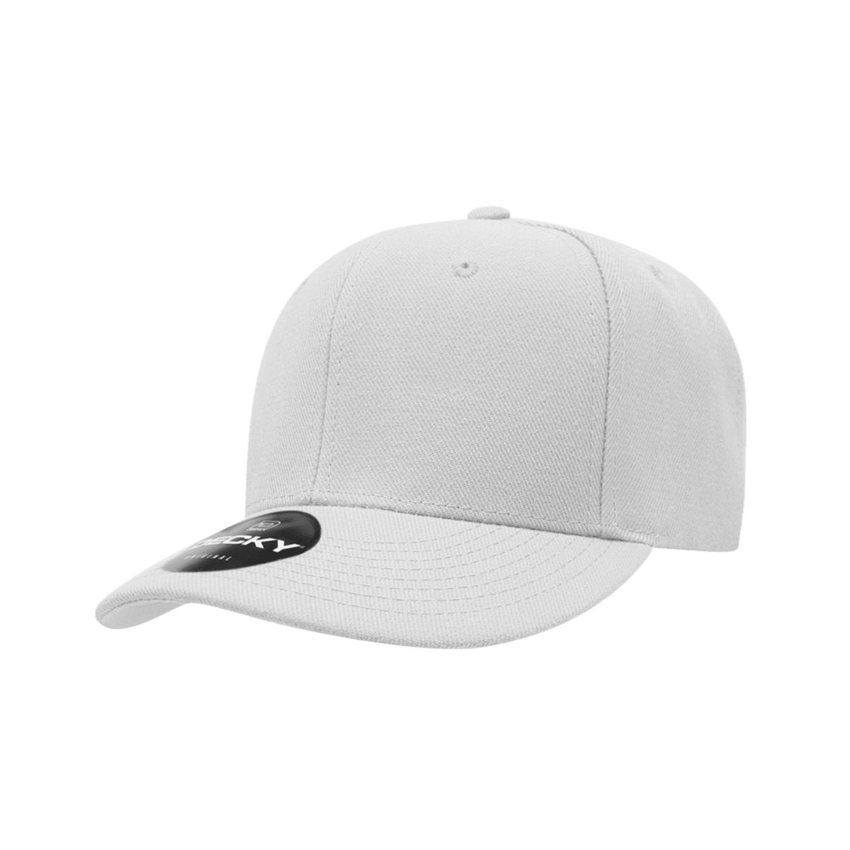 Decky 6 Panel Low Profile Structured Acrylic/Polyester Cap | Decky 206 White OSFM Hats