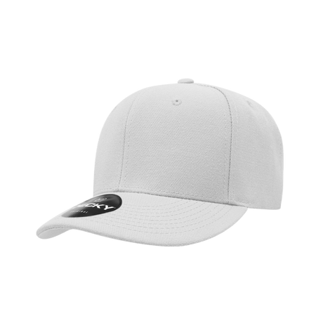 Decky 6 Panel Low Profile Structured Acrylic/Polyester Cap | Decky 206 White OSFM Hats