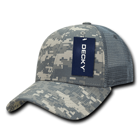 Decky 6 Panel Low Profile Structured Camo Trucker | Decky 218 ACU OSFM