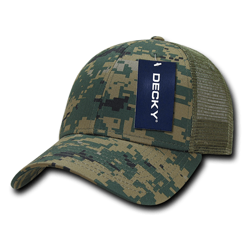 Decky 6 Panel Low Profile Structured Camo Trucker | Decky 218 MCU OSFM
