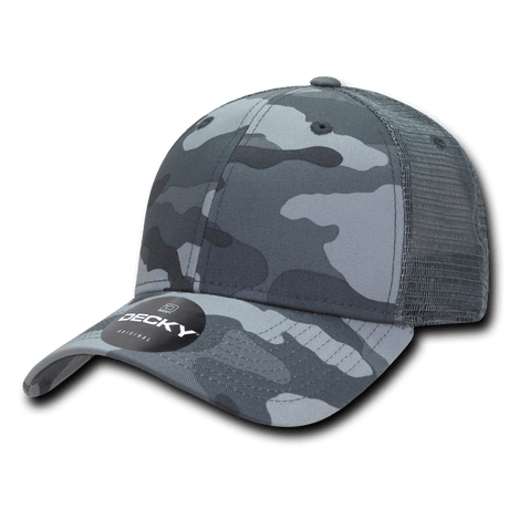 Decky 6 Panel Low Profile Structured Camo Trucker | Decky 218 URBAN OSFM