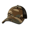 Decky 6 Panel Low Profile Structured Camo Trucker | Decky 218 Woodland/Black OSFM