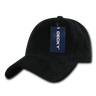 Decky 6 Panel Low Profile Structured Corduroy Cap | Decky 231 Black OSFM Hats