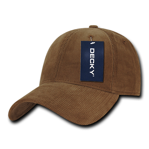 Decky 6 Panel Low Profile Structured Corduroy Cap | Decky 231 Coyote OSFM Hats
