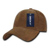 Decky 6 Panel Low Profile Structured Corduroy Cap | Decky 231 Coyote OSFM Hats