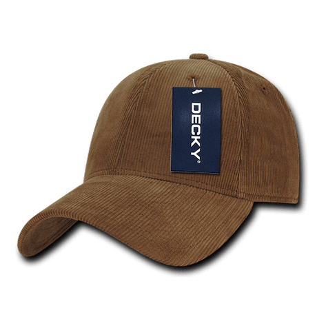 Decky 6 Panel Low Profile Structured Corduroy Cap | Decky 231 Coyote OSFM Hats