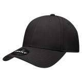 Decky 6 Panel Low Profile Structured Cotton Cap | Decky 209 Black OSFM Hats